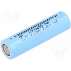 Akumuliatorius 18650 3.6V 2600mAh 35A (drėlėms, suktukams) Li-Ion Molicel